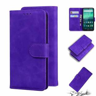 For Nokia 1.3 Skin Feel Pure Color Flip Leather Phone Case(Purple)