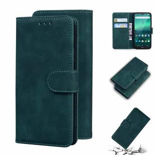 For Nokia 1.3 Skin Feel Pure Color Flip Leather Phone Case(Green)