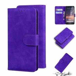 For Nokia 3.2 Skin Feel Pure Color Flip Leather Phone Case(Purple)