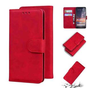 For Nokia 3.2 Skin Feel Pure Color Flip Leather Phone Case(Red)