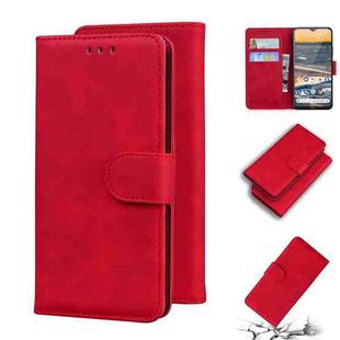 For Nokia 5.3 Skin Feel Pure Color Flip Leather Phone Case(Red)