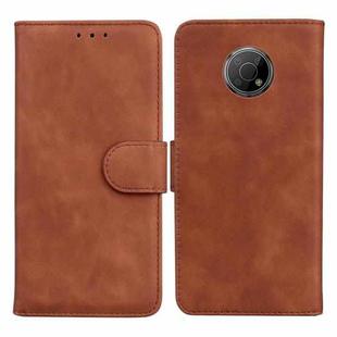 For Nokia G300 Skin Feel Pure Color Flip Leather Phone Case(Brown)