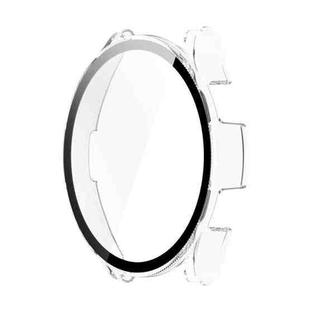 For Samsung Galaxy Watch4 40mm PC + Tempered Glass Watch Case(Transparent White)