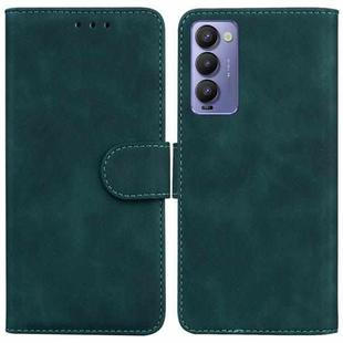 For Tecno Camon 18 / 18P Skin Feel Pure Color Flip Leather Phone Case(Green)