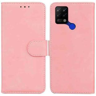 For Tecno Pova LD7 Skin Feel Pure Color Flip Leather Phone Case(Pink)