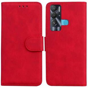 For Tecno Pova Neo LE6 Skin Feel Pure Color Flip Leather Phone Case(Red)