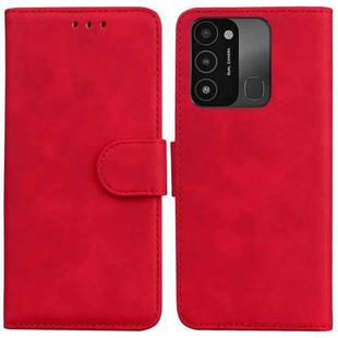 For Tecno Spark Go 2022 / Spark 8C Skin Feel Pure Color Flip Leather Phone Case(Red)