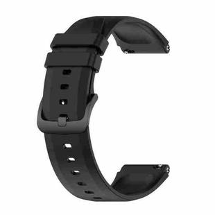 For Xiaomi Watch S1 22mm Protruding Head Glossy Silicone Watch Band(Black)