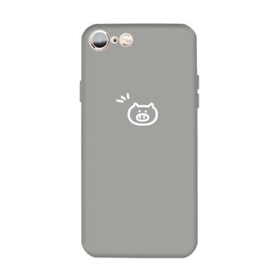 For iPhone 6s / 6 Small Pig Pattern Colorful Frosted TPU Phone Protective Case(Gray)