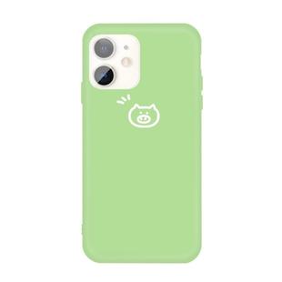 For iPhone 11 Small Pig Pattern Colorful Frosted TPU Phone Protective Case(Green)