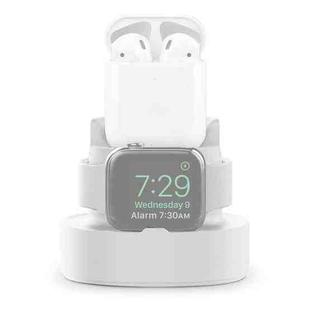 A001 3 In 1 Silicone Charging Holder for iPhone / iWatch / AirPods(White)