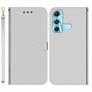 For Infinix Hot 11 X662 Imitated Mirror Surface Horizontal Flip Leather Phone Case(Silver)