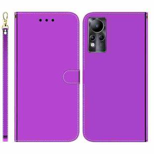 For Infinix Note 11 Imitated Mirror Surface Horizontal Flip Leather Phone Case(Purple)