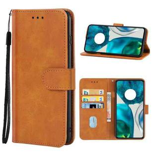 Leather Phone Case For Motorola Moto G52(Brown)