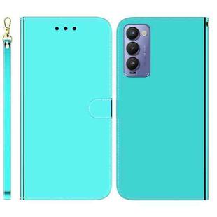 For Tecno Camon 18 / 18P Imitated Mirror Surface Horizontal Flip Leather Phone Case(Mint Green)