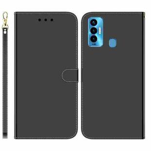 For Tecno Camon 18i Imitated Mirror Surface Horizontal Flip Leather Phone Case(Black)