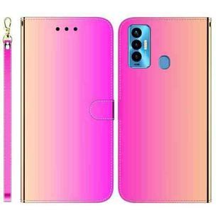 For Tecno Camon 18i Imitated Mirror Surface Horizontal Flip Leather Phone Case(Gradient Color)