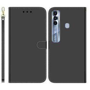 For Tecno Spark 7 Pro Imitated Mirror Surface Horizontal Flip Leather Phone Case(Black)