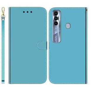 For Tecno Spark 7 Pro Imitated Mirror Surface Horizontal Flip Leather Phone Case(Blue)