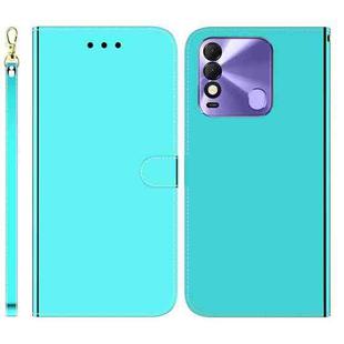 For Tecno Spark 8 / 8T Imitated Mirror Surface Horizontal Flip Leather Phone Case(Mint Green)