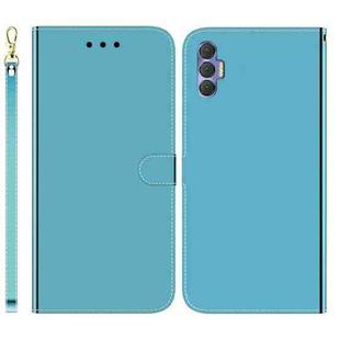 For Tecno Spark 8P Imitated Mirror Surface Horizontal Flip Leather Phone Case(Blue)