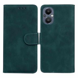 For OnePlus Nord N20 5G Skin Feel Pure Color Flip Leather Phone Case(Green)