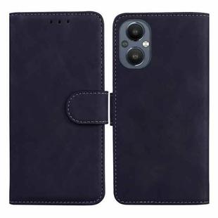 For OnePlus Nord N20 5G Skin Feel Pure Color Flip Leather Phone Case(Black)