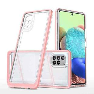 For Samsung Galaxy A71 5G Clear Acrylic+PC+TPU Shockproof Phone Case(Pink)