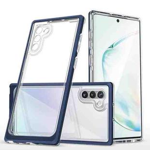 For Samsung Galaxy Note10 Clear Acrylic+PC+TPU Shockproof Phone Case(Navy Blue)