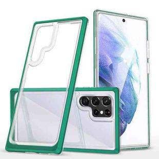For Samsung Galaxy S22+ 5G Clear Acrylic+PC+TPU Shockproof Phone Case(Dark Green)