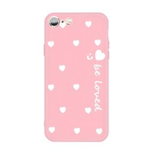 For iPhone 6s / 6 Smiling Face Multiple Love-hearts Pattern Colorful Frosted TPU Phone Protective Case(Pink)