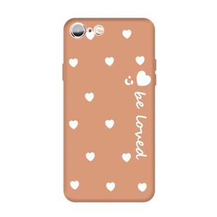 For iPhone 6s / 6 Smiling Face Multiple Love-hearts Pattern Colorful Frosted TPU Phone Protective Case(Coral Orange)