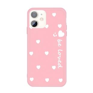 For iPhone 11 Smiling Face Multiple Love-hearts Pattern Colorful Frosted TPU Phone Protective Case(Pink)