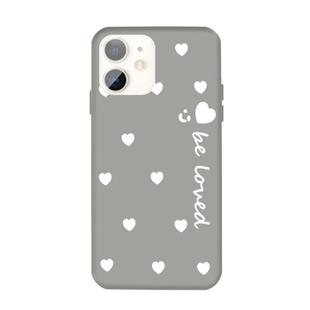 For iPhone 11 Smiling Face Multiple Love-hearts Pattern Colorful Frosted TPU Phone Protective Case(Gray)