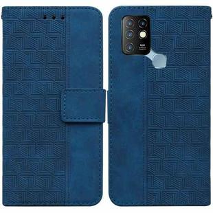 For Infinix Hot 10 X682 Geometric Embossed Leather Phone Case(Blue)