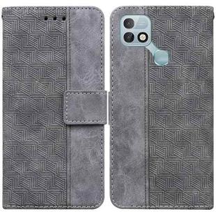 For Infinix Hot 10i / Smart 5 Pro X659B / PR652B / S658E Geometric Embossed Leather Phone Case(Grey)