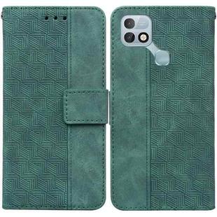 For Infinix Hot 10i / Smart 5 Pro X659B / PR652B / S658E Geometric Embossed Leather Phone Case(Green)