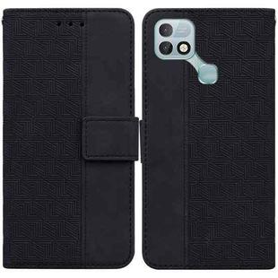 For Infinix Hot 10i / Smart 5 Pro X659B / PR652B / S658E Geometric Embossed Leather Phone Case(Black)
