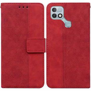 For Infinix Hot 10i / Smart 5 Pro X659B / PR652B / S658E Geometric Embossed Leather Phone Case(Red)