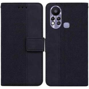 For Infinix Hot 11s X6812 Geometric Embossed Leather Phone Case(Black)