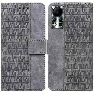 For Infinix Hot 11S NFC X6812B Geometric Embossed Leather Phone Case(Grey)