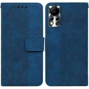 For Infinix Hot 11S NFC X6812B Geometric Embossed Leather Phone Case(Blue)