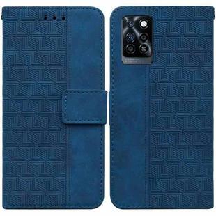 For Infinix Note 10 Pro X695 Geometric Embossed Leather Phone Case(Blue)