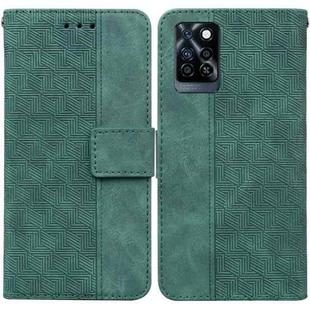 For Infinix Note 10 Pro X695 Geometric Embossed Leather Phone Case(Green)