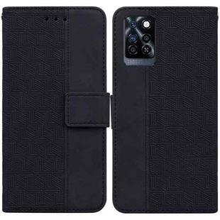 For Infinix Note 10 Pro X695 Geometric Embossed Leather Phone Case(Black)