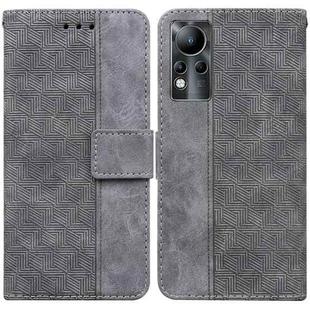 For Infinix Note 11 Geometric Embossed Leather Phone Case(Grey)