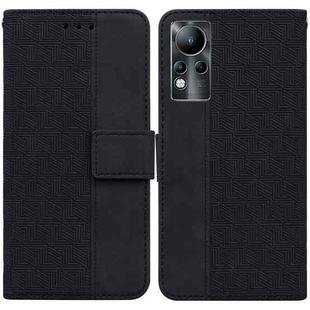 For Infinix Note 11 Geometric Embossed Leather Phone Case(Black)