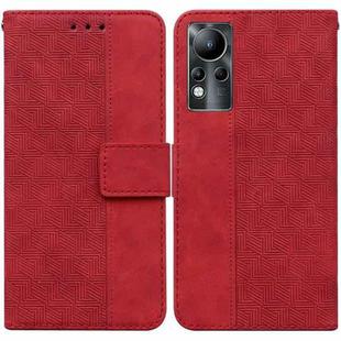 For Infinix Note 11 Geometric Embossed Leather Phone Case(Red)