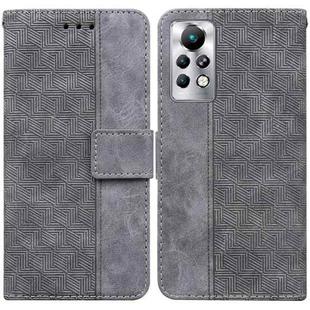 For Infinix Note 11 Pro / Note 11s Geometric Embossed Leather Phone Case(Grey)