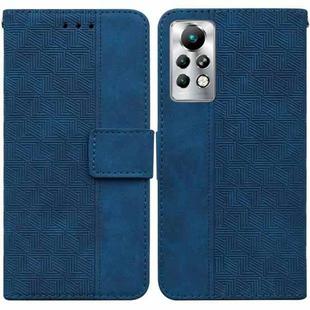 For Infinix Note 11 Pro / Note 11s Geometric Embossed Leather Phone Case(Blue)